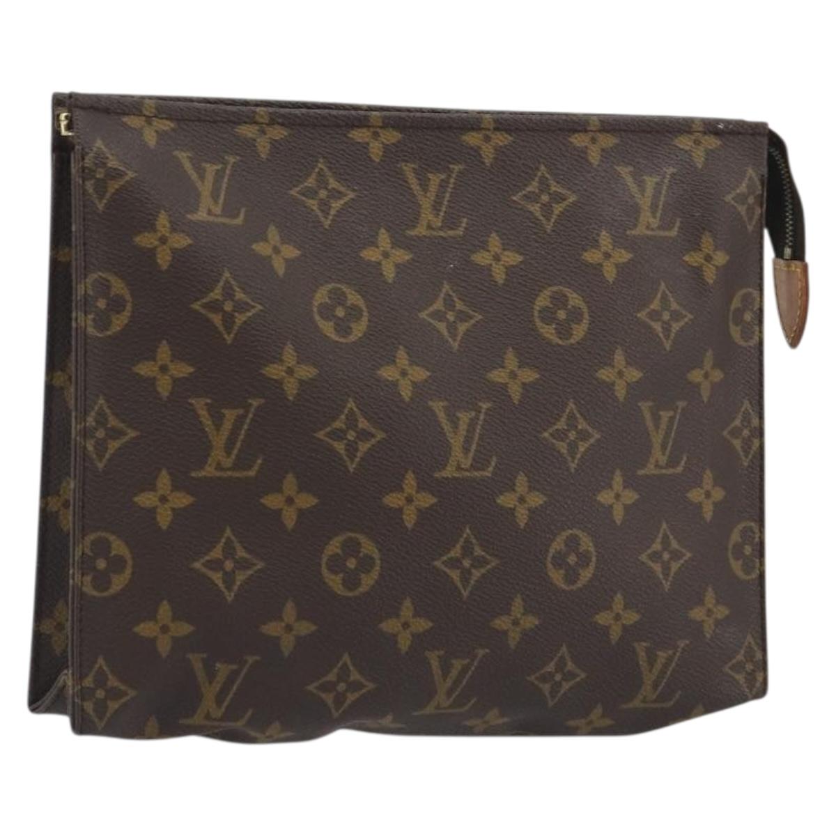 LOUIS VUITTON Monogram Poche Toilette 26 Pouch M47542 LV Auth 191006
