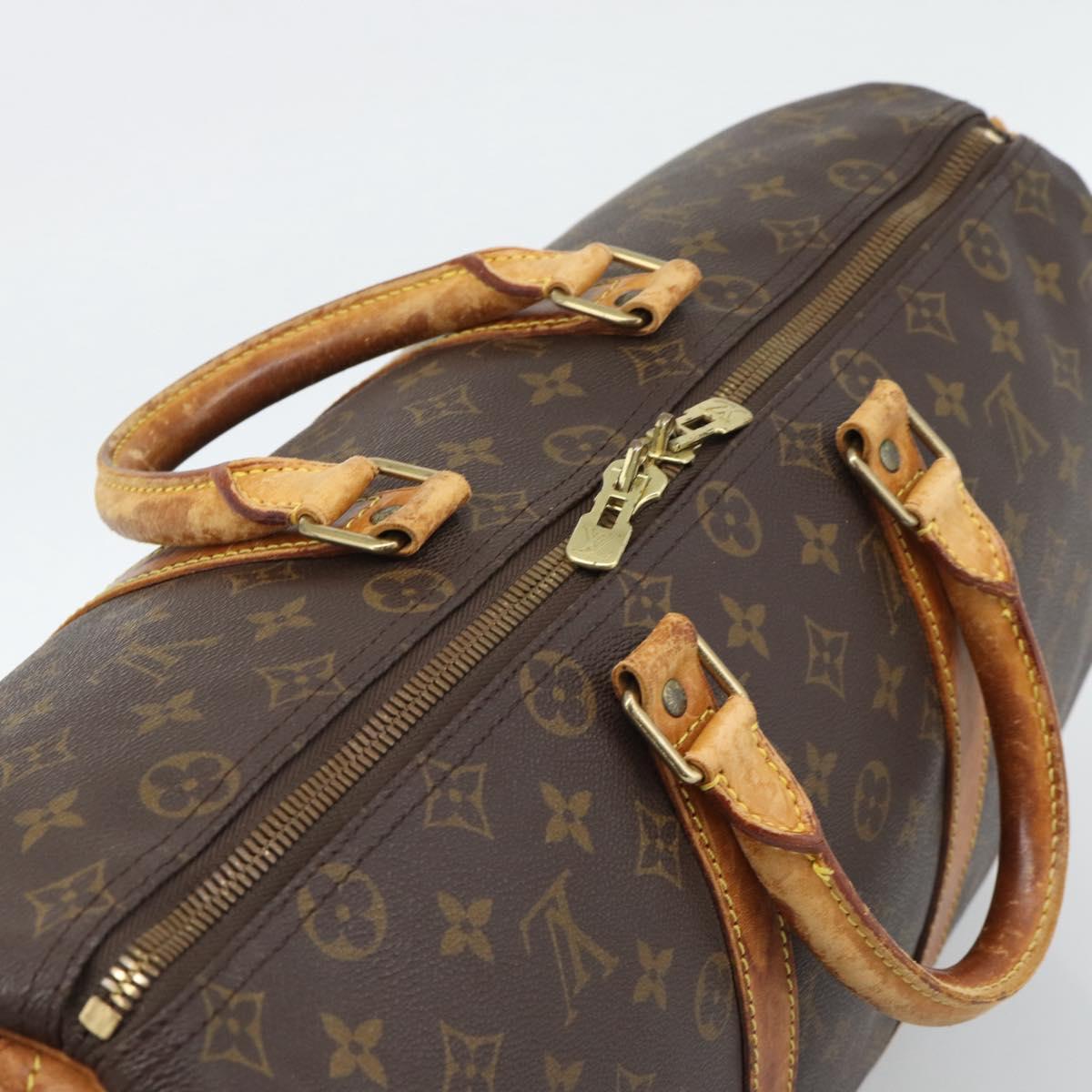 LOUIS VUITTON Monogram Keepall 50 Boston Bag M41426 LV Auth 191008