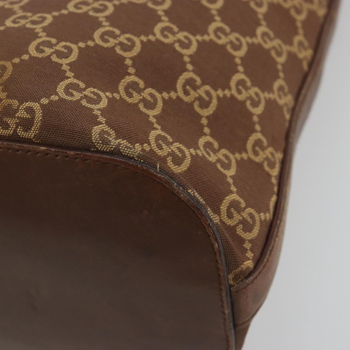 GUCCI GG Canvas Shoulder Bag Brown Gold 001 4286 Auth 191009