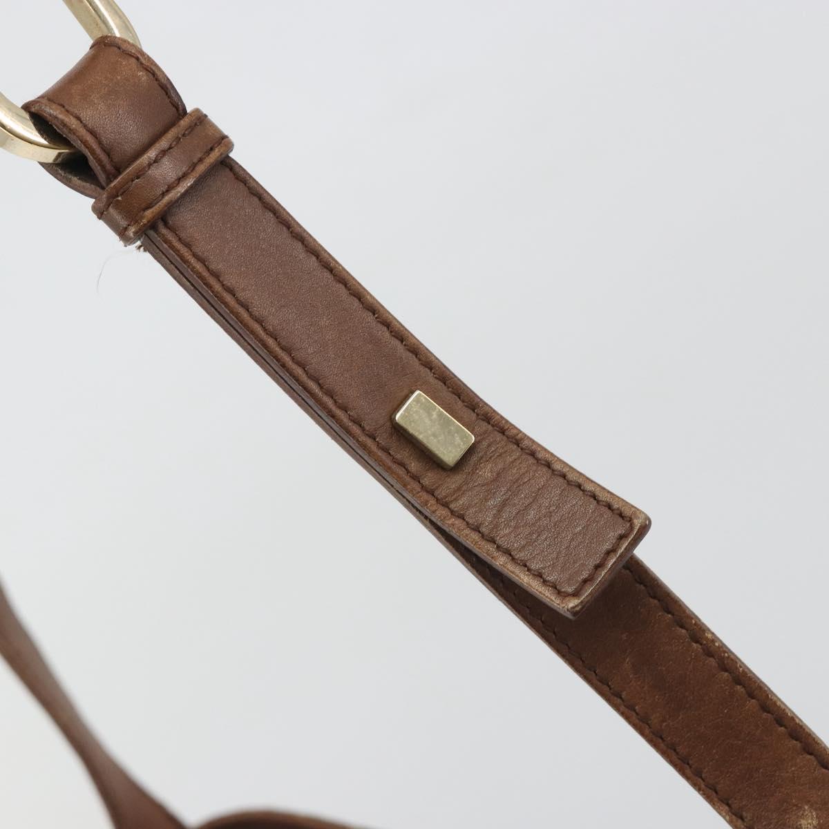 GUCCI GG Canvas Shoulder Bag Brown Gold 001 4286 Auth 191009