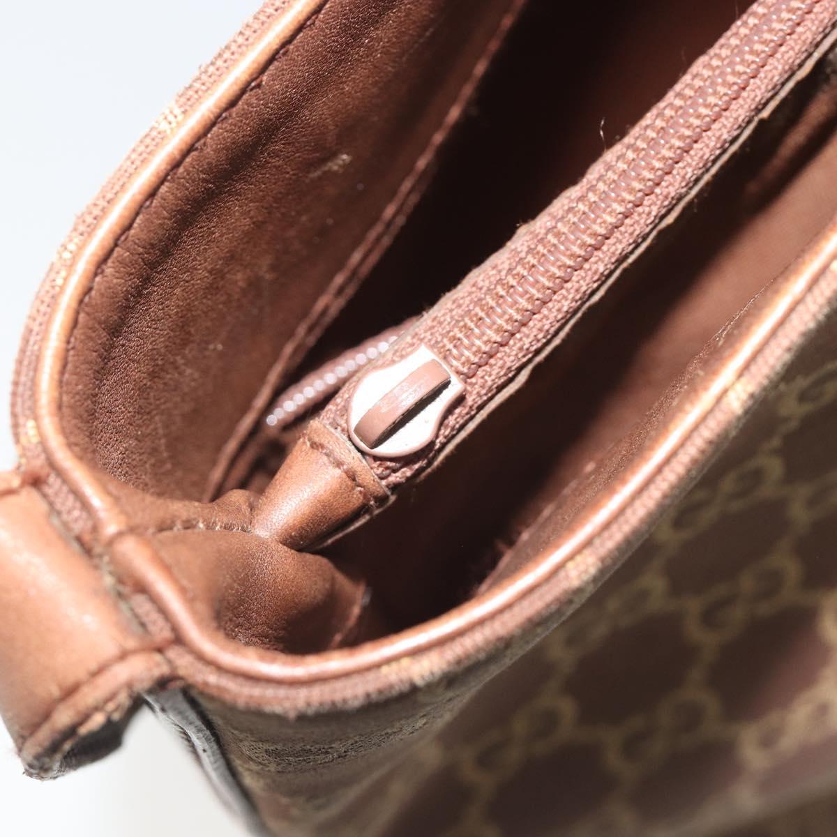 GUCCI GG Canvas Shoulder Bag Brown Gold 001 4286 Auth 191009