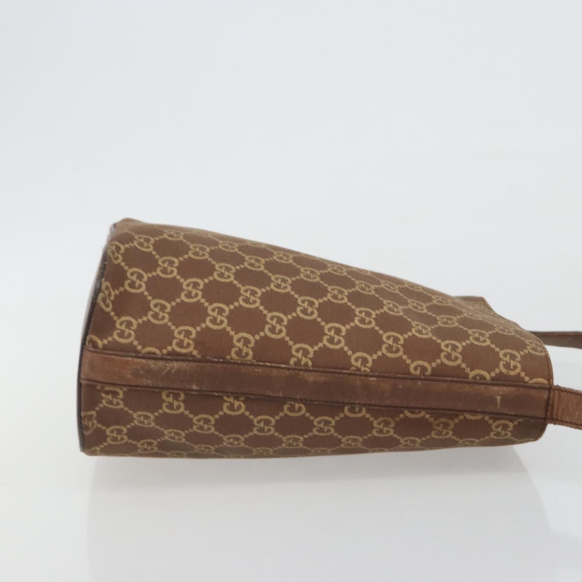 GUCCI GG Canvas Shoulder Bag Brown Gold 001 4286 Auth 191009