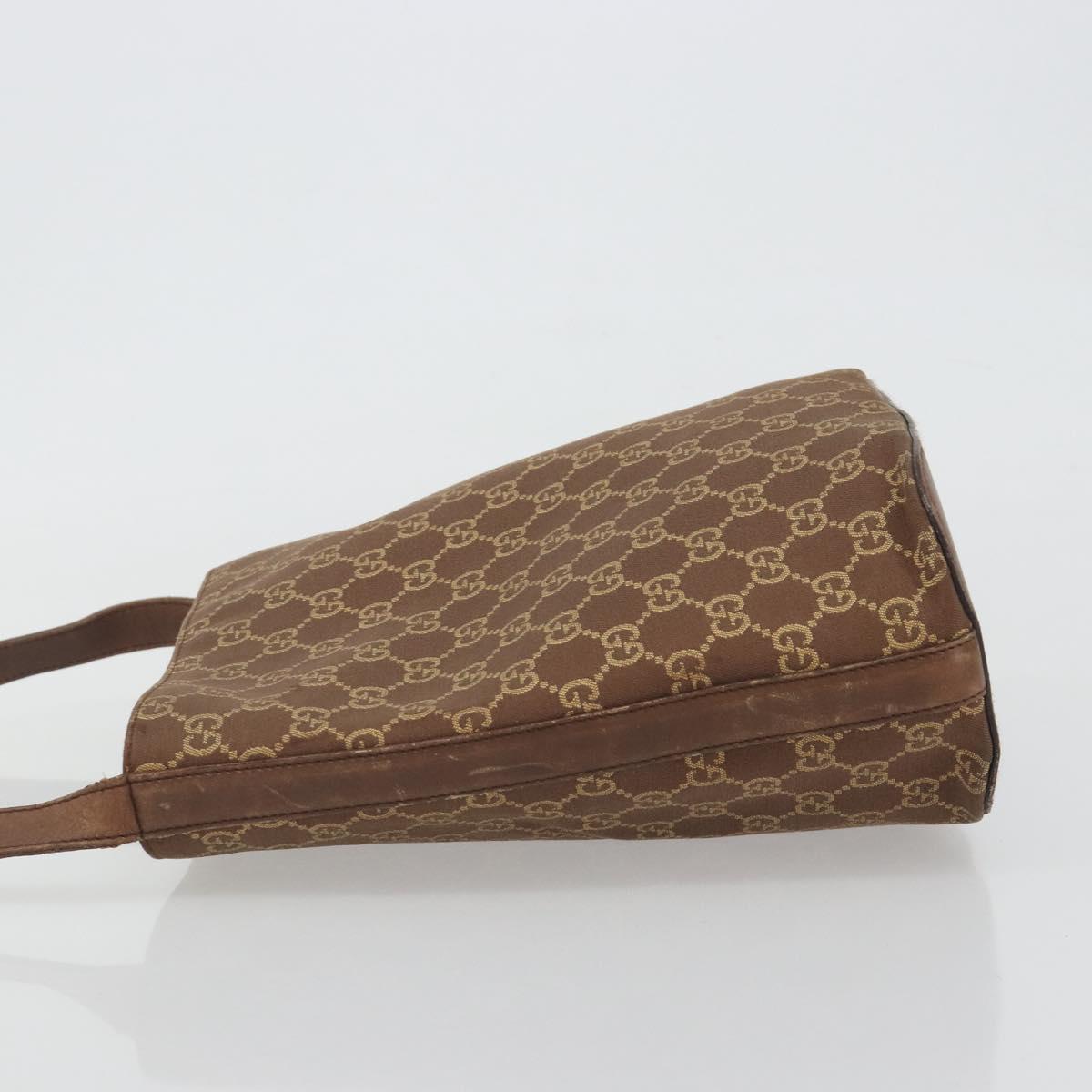 GUCCI GG Canvas Shoulder Bag Brown Gold 001 4286 Auth 191009
