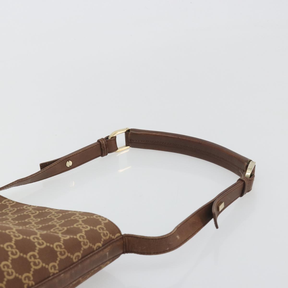 GUCCI GG Canvas Shoulder Bag Brown Gold 001 4286 Auth 191009