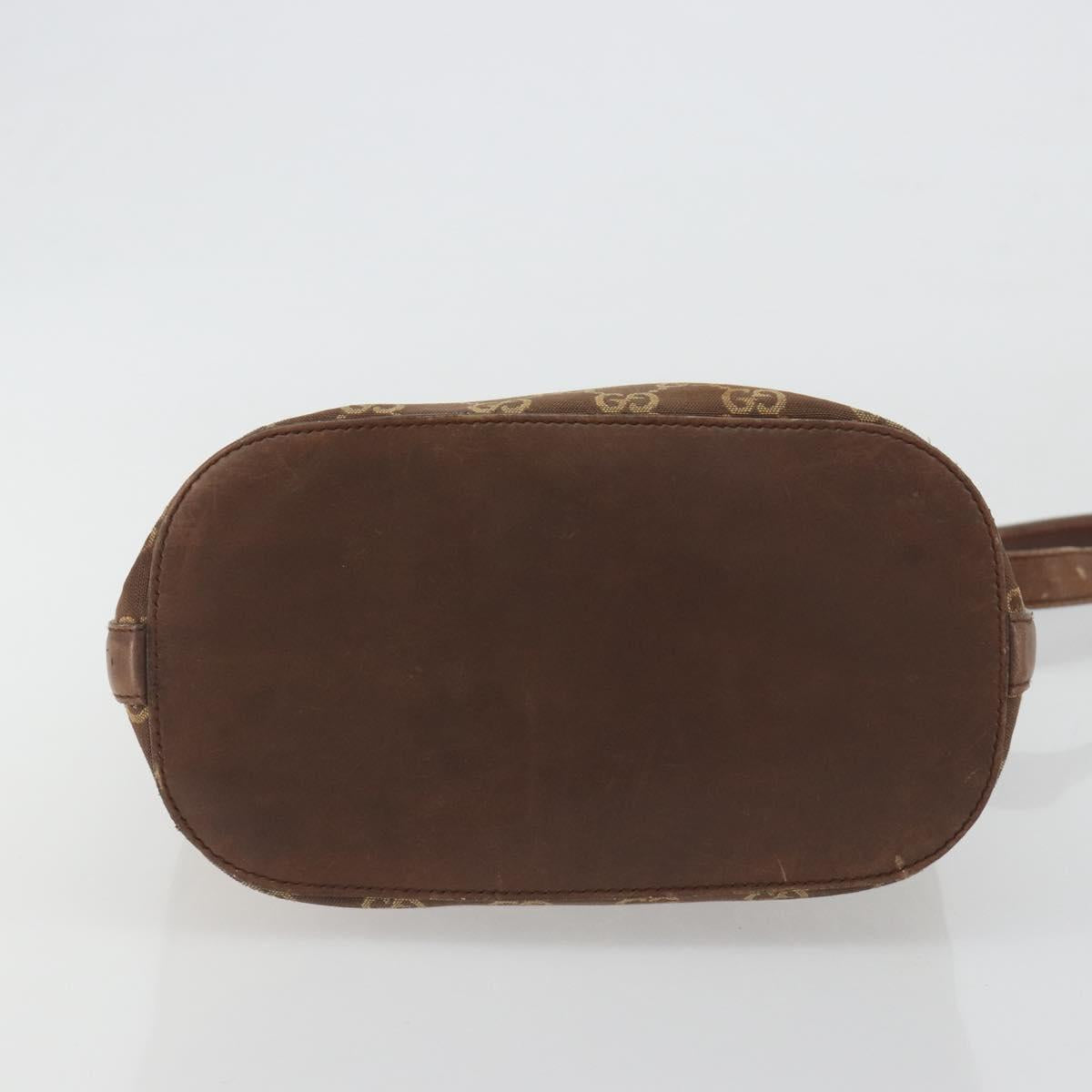 GUCCI GG Canvas Shoulder Bag Brown Gold 001 4286 Auth 191009