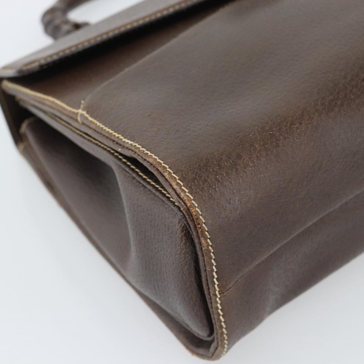 GUCCI Bamboo Hand Bag Leather Brown Auth 191015