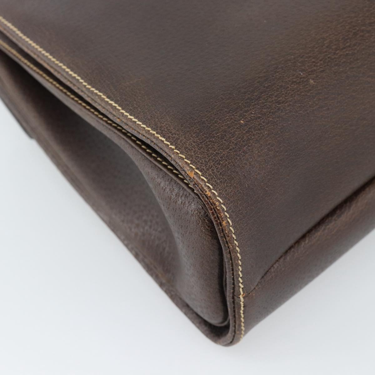GUCCI Bamboo Hand Bag Leather Brown Auth 191015