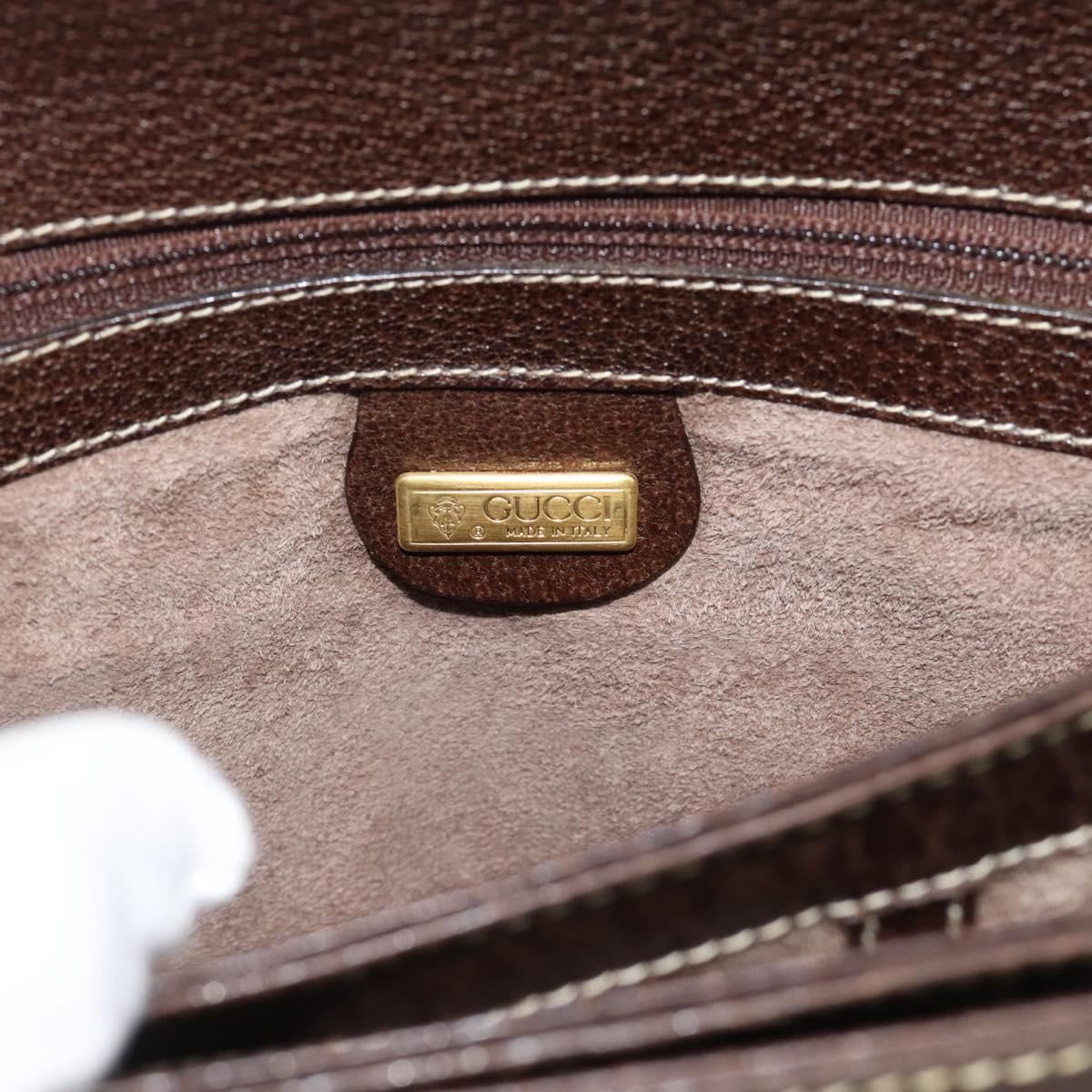 GUCCI Bamboo Hand Bag Leather Brown Auth 191015