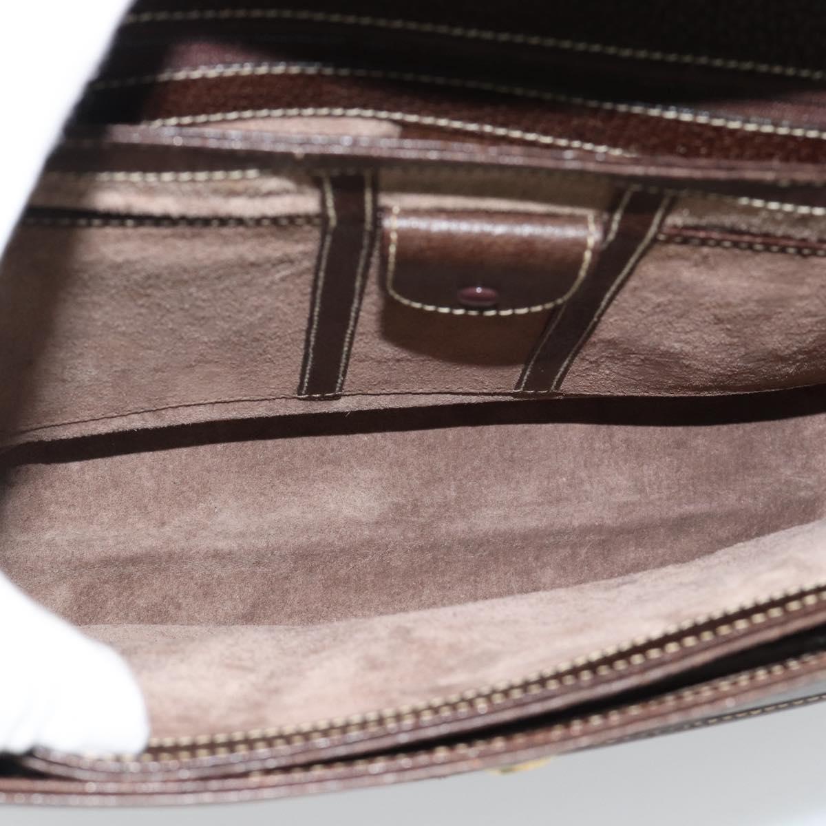 GUCCI Bamboo Hand Bag Leather Brown Auth 191015