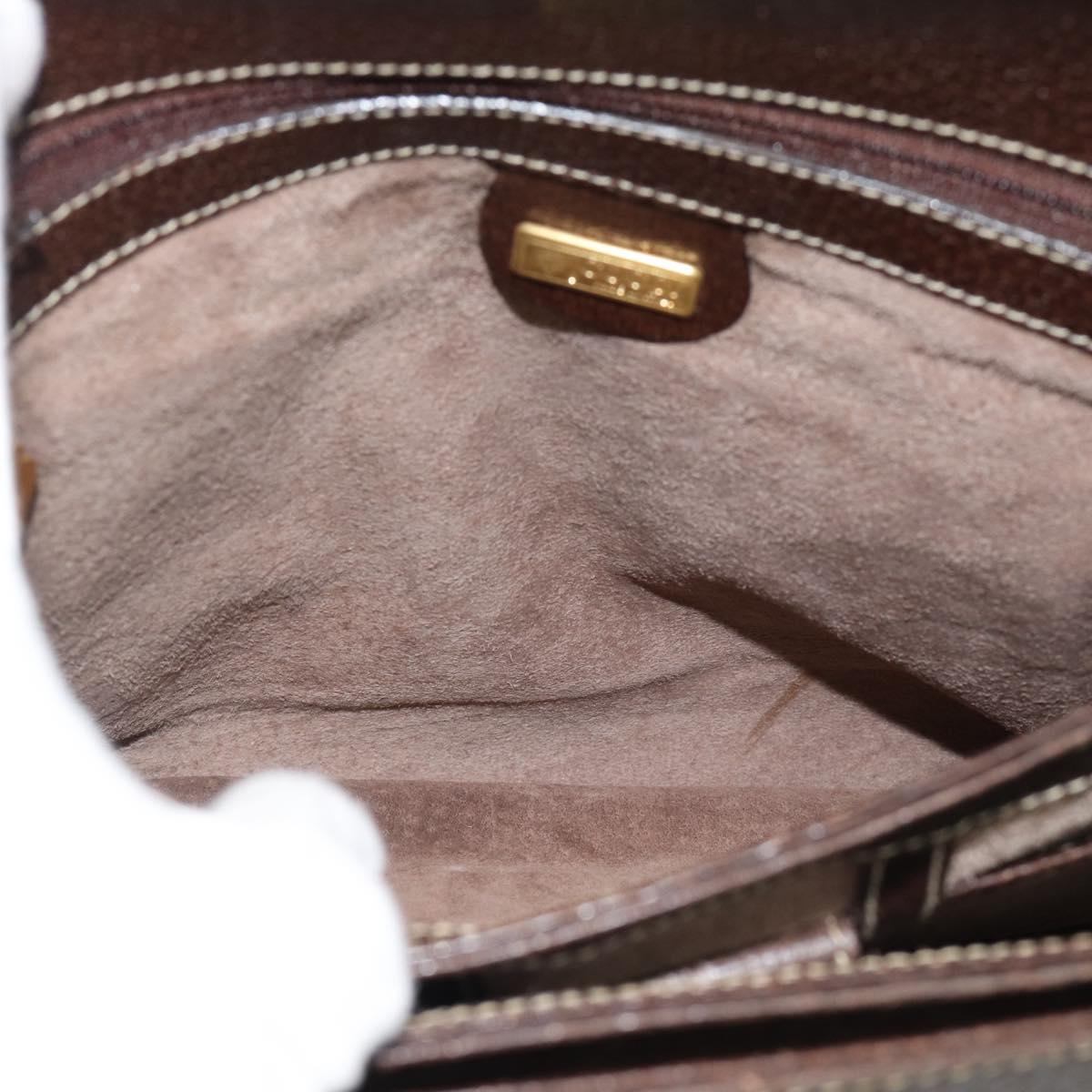 GUCCI Bamboo Hand Bag Leather Brown Auth 191015