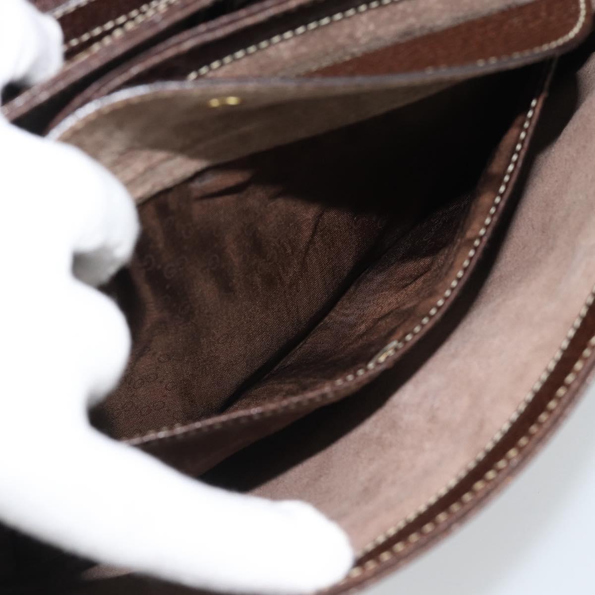 GUCCI Bamboo Hand Bag Leather Brown Auth 191015
