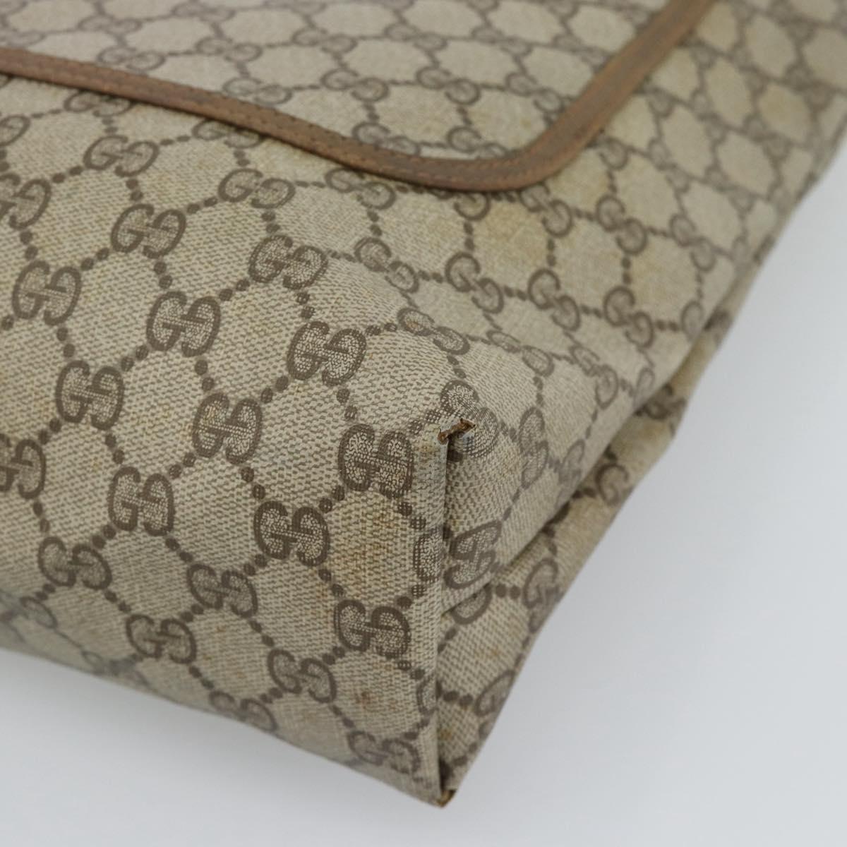 GUCCI GG Supreme Tote Bag PVC Leather Beige 39 02 003 Auth 191018