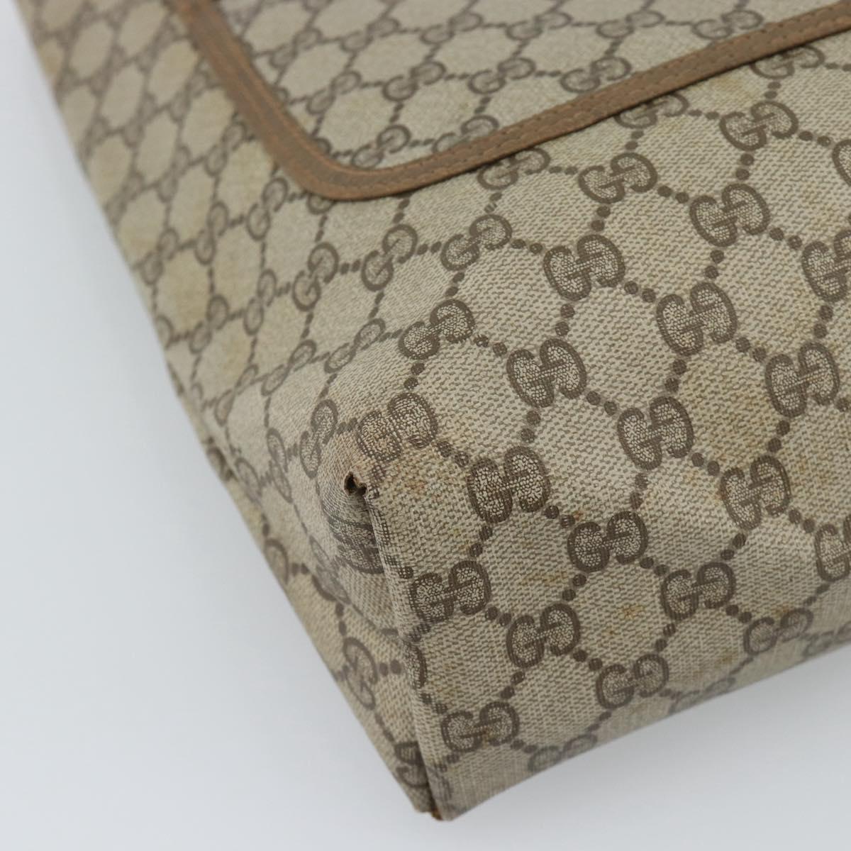 GUCCI GG Supreme Tote Bag PVC Leather Beige 39 02 003 Auth 191018