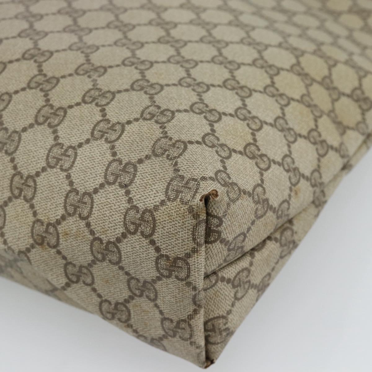 GUCCI GG Supreme Tote Bag PVC Leather Beige 39 02 003 Auth 191018