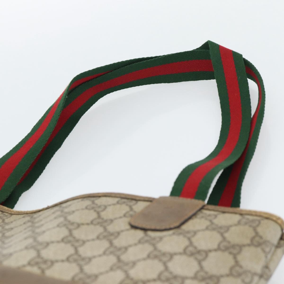 GUCCI GG Supreme Tote Bag PVC Leather Beige 39 02 003 Auth 191018