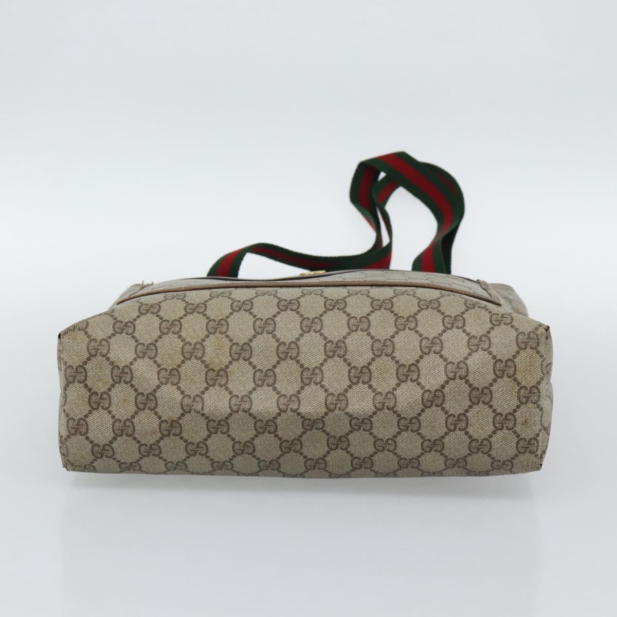 GUCCI GG Supreme Tote Bag PVC Leather Beige 39 02 003 Auth 191018