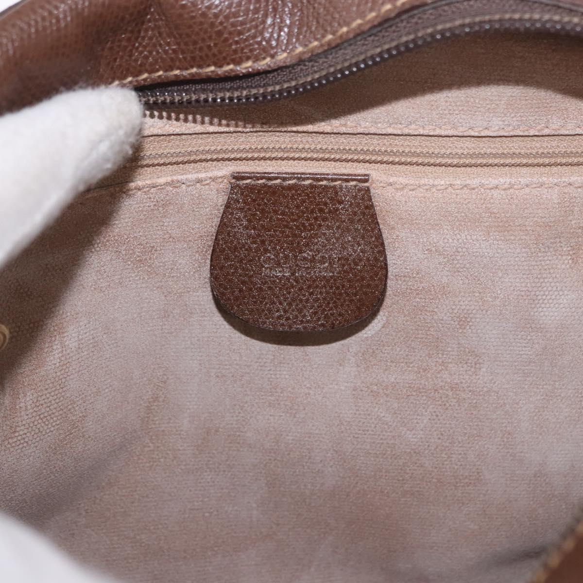 GUCCI GG Supreme Shoulder Bag PVC Leather Beige Gold Auth 191022
