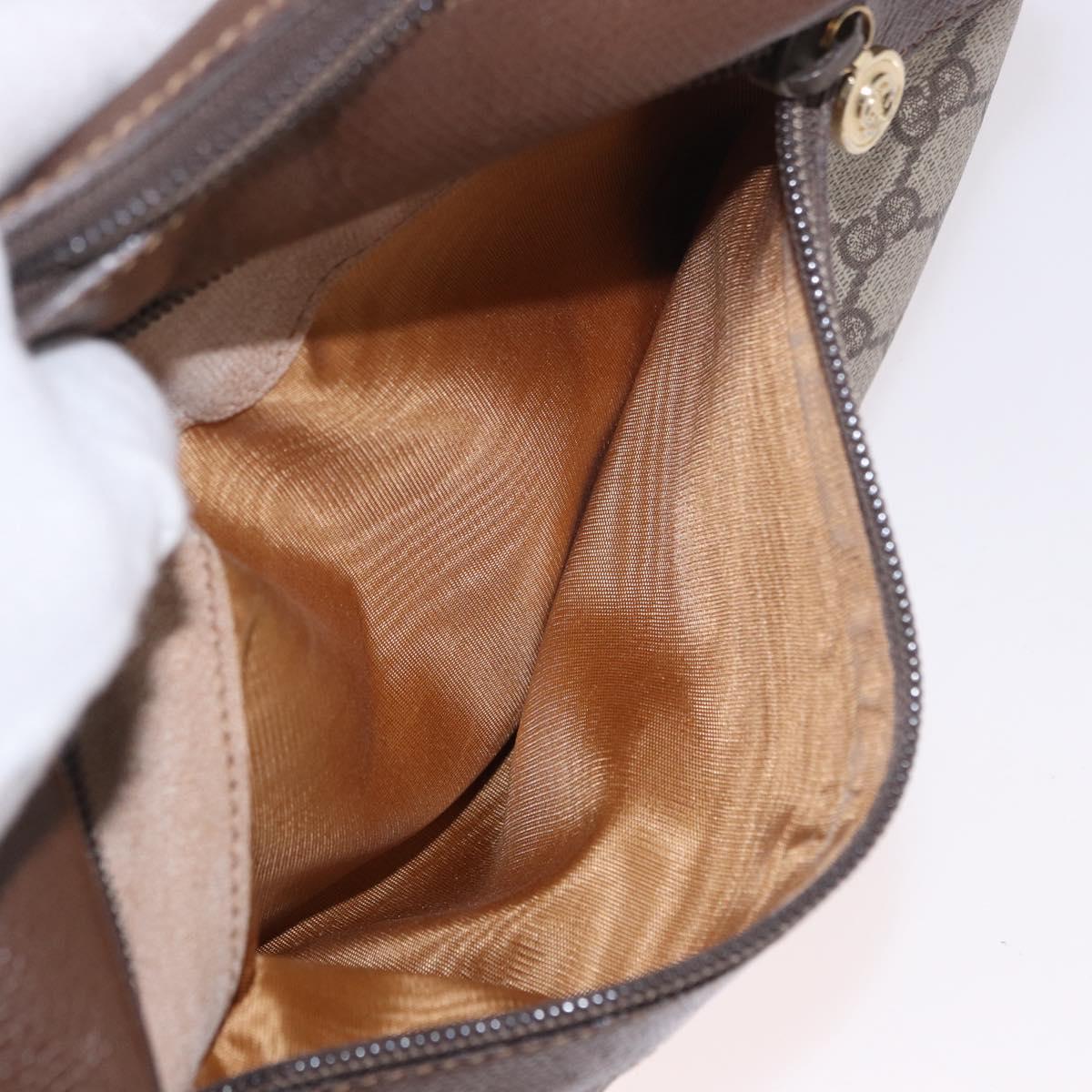 GUCCI GG Supreme Shoulder Bag PVC Leather Beige Gold Auth 191022