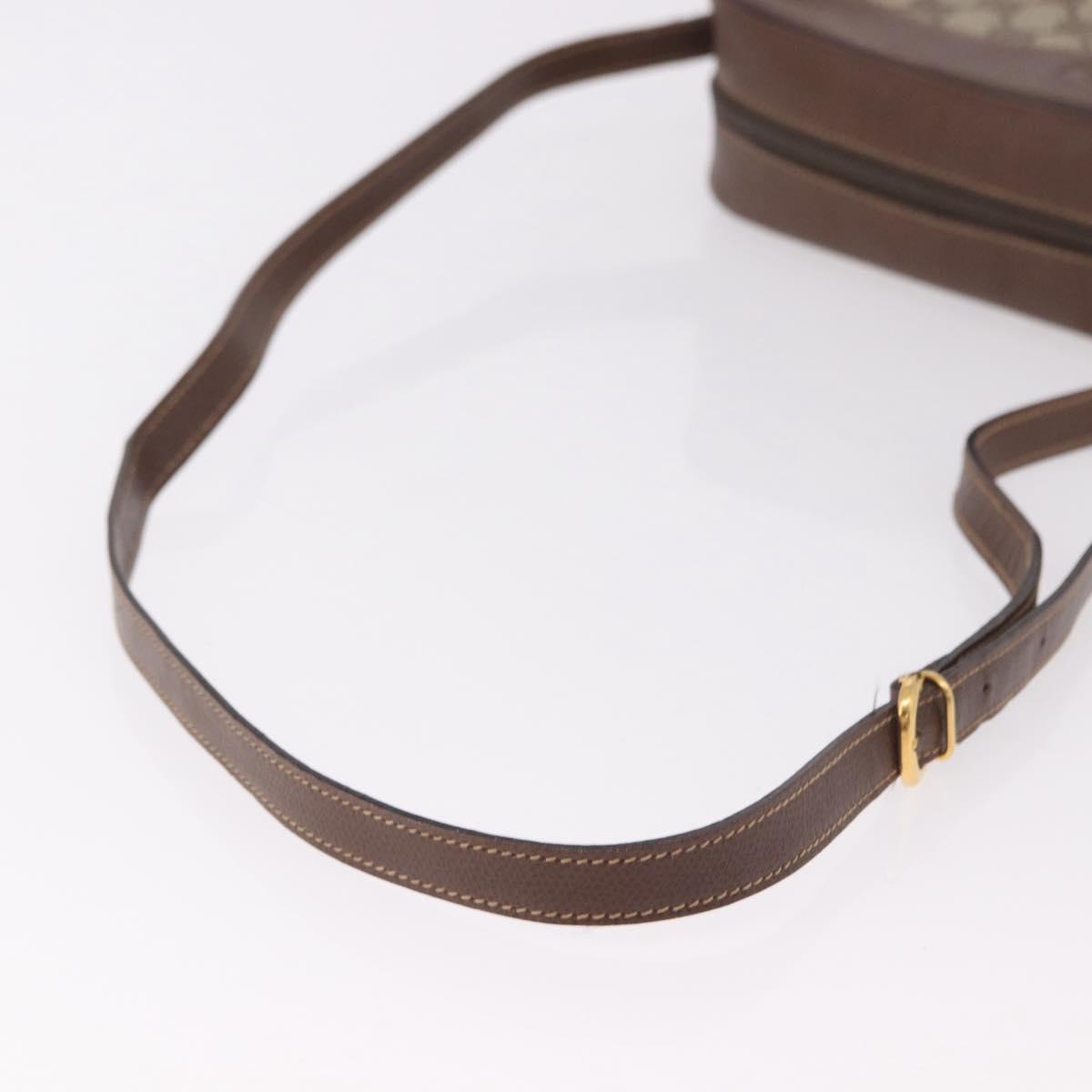 GUCCI GG Supreme Shoulder Bag PVC Leather Beige Gold Auth 191022