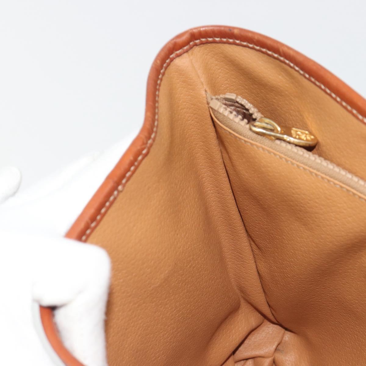 CELINE Macadam Tote Bag PVC Leather Brown Gold Auth 191023A