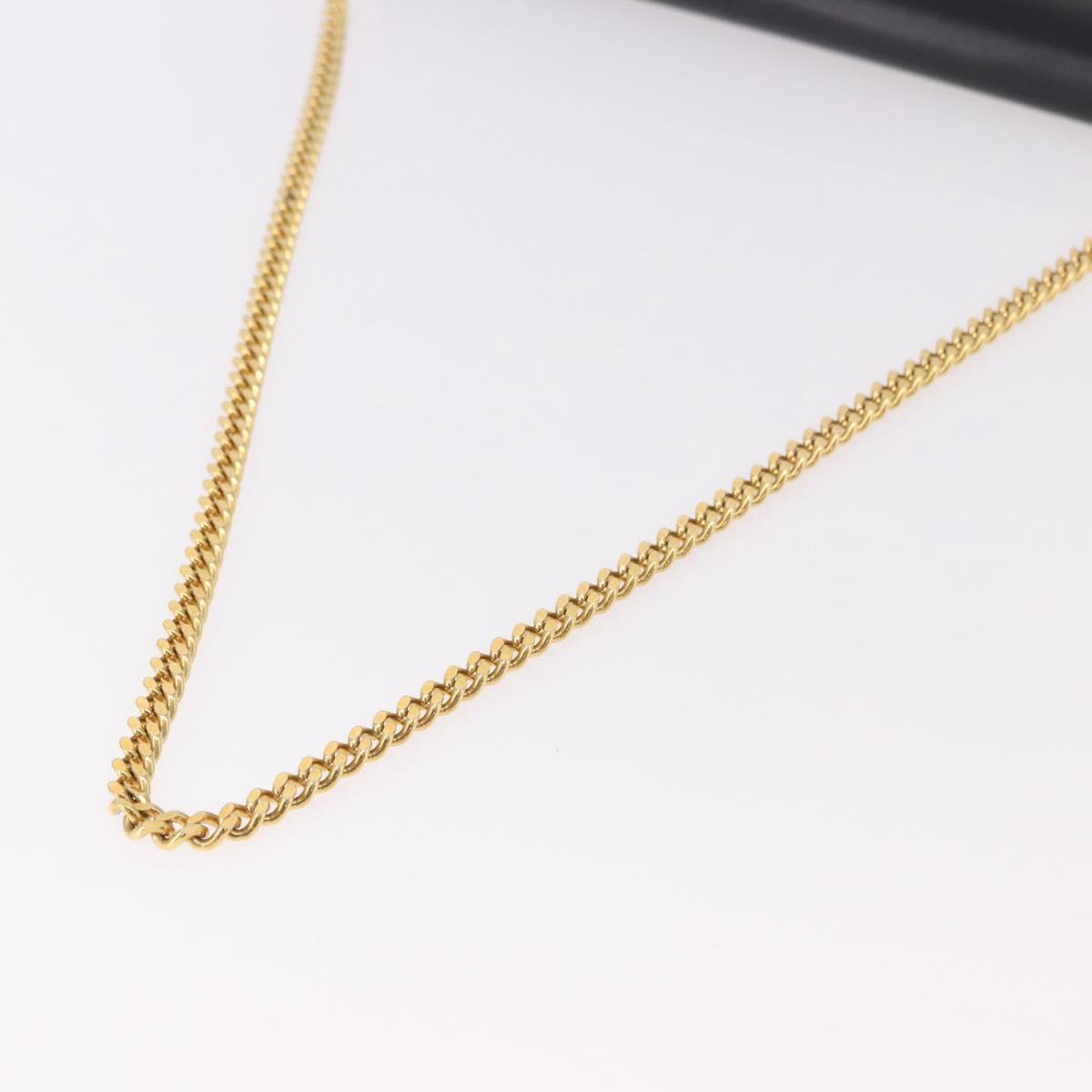 GUCCI Chain Shoulder Bag Leather Black Gold Auth 191035