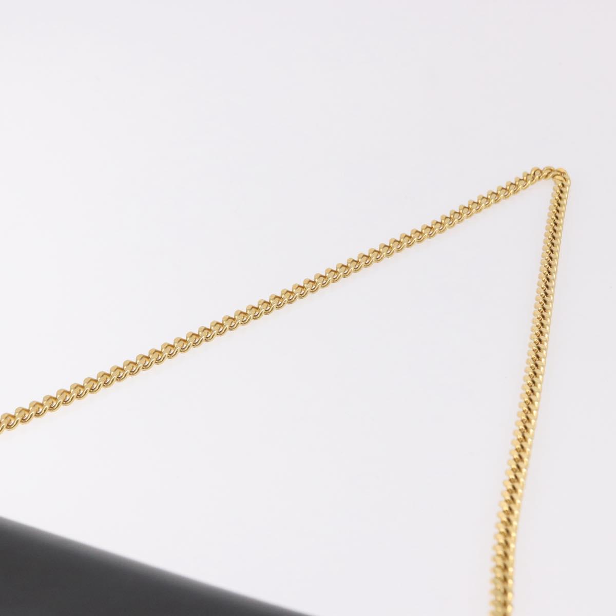 GUCCI Chain Shoulder Bag Leather Black Gold Auth 191035
