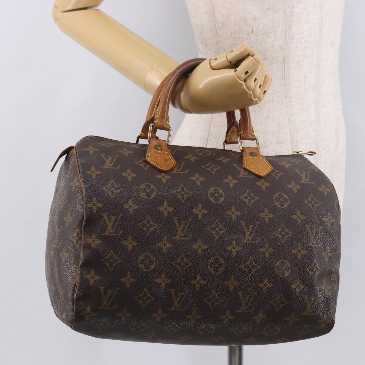 LOUIS VUITTON Monogram Speedy 30 Hand Bag M41526 LV Auth 191044A