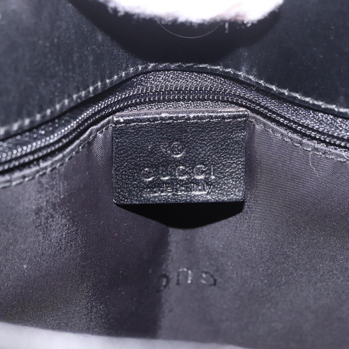 GUCCI Shoulder Bag Nylon Black Silver 001 3193 Auth 191046