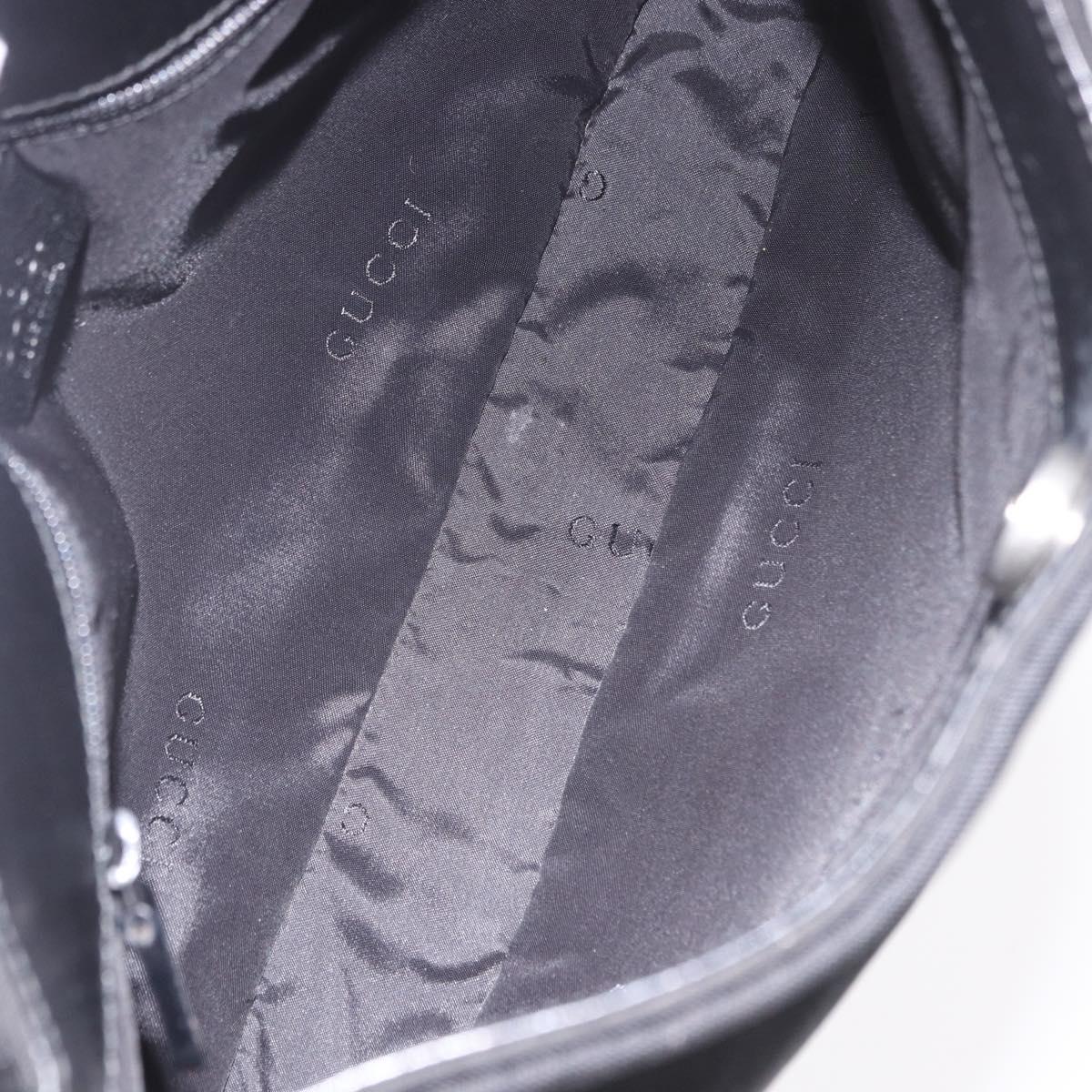 GUCCI Shoulder Bag Nylon Black Silver 001 3193 Auth 191046