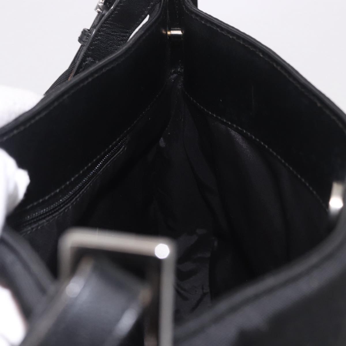 GUCCI Shoulder Bag Nylon Black Silver 001 3193 Auth 191046