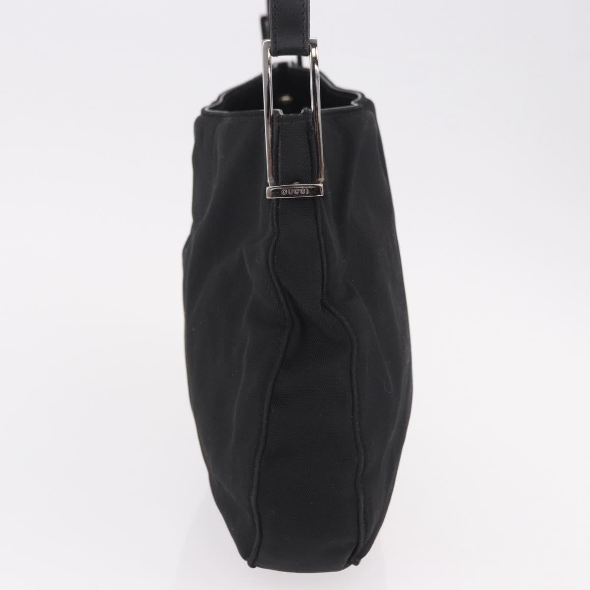 GUCCI Shoulder Bag Nylon Black Silver 001 3193 Auth 191046