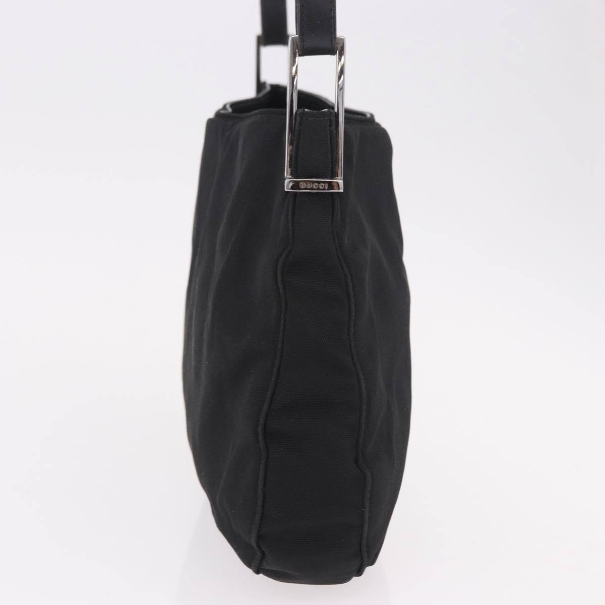 GUCCI Shoulder Bag Nylon Black Silver 001 3193 Auth 191046