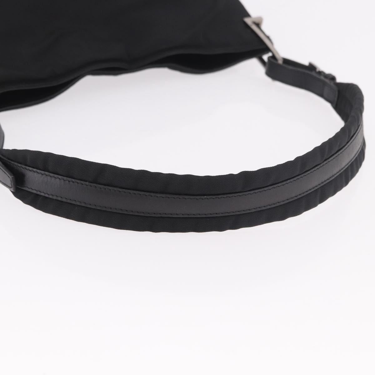 GUCCI Shoulder Bag Nylon Black Silver 001 3193 Auth 191046