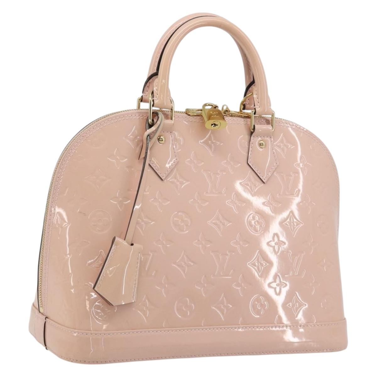 LOUIS VUITTON Monogram Vernis Alma PM Bag Rose Valerine M50412 LV Auth 191048SAV