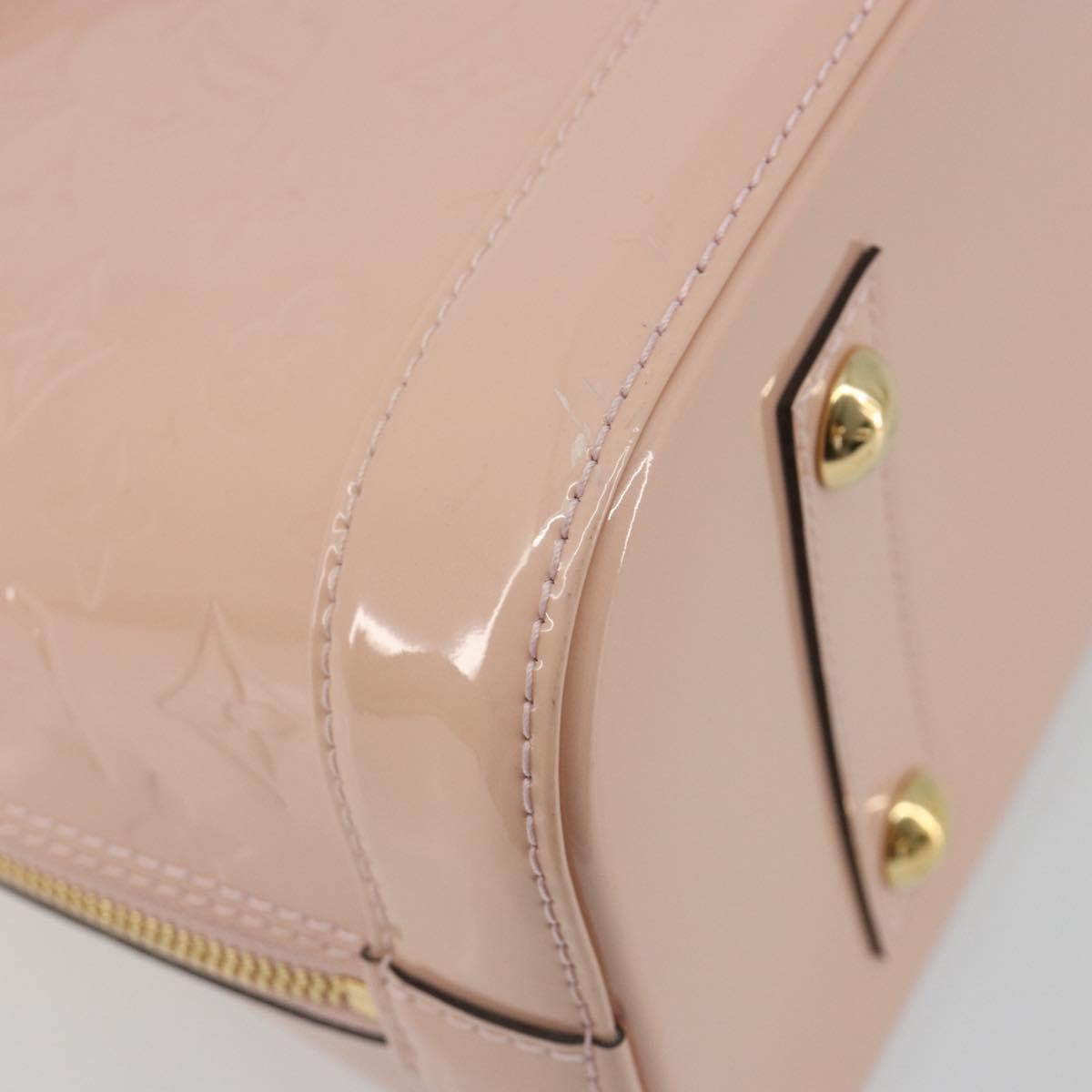 LOUIS VUITTON Monogram Vernis Alma PM Bag Rose Valerine M50412 LV Auth 191048SAV
