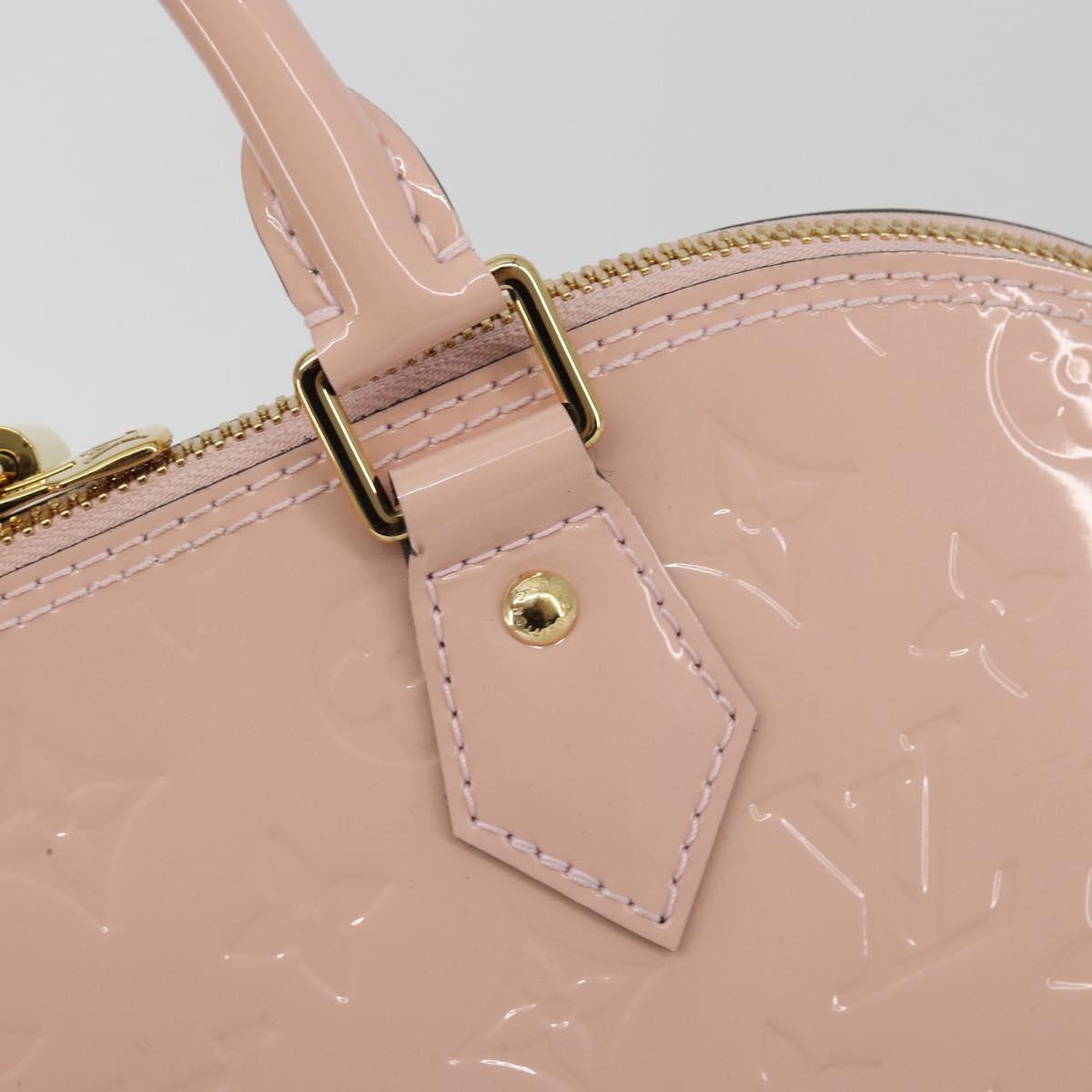 LOUIS VUITTON Monogram Vernis Alma PM Bag Rose Valerine M50412 LV Auth 191048SAV