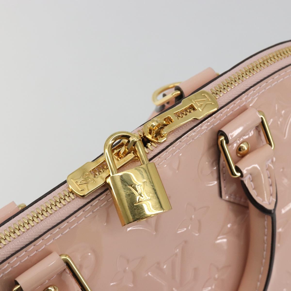 LOUIS VUITTON Monogram Vernis Alma PM Bag Rose Valerine M50412 LV Auth 191048SAV
