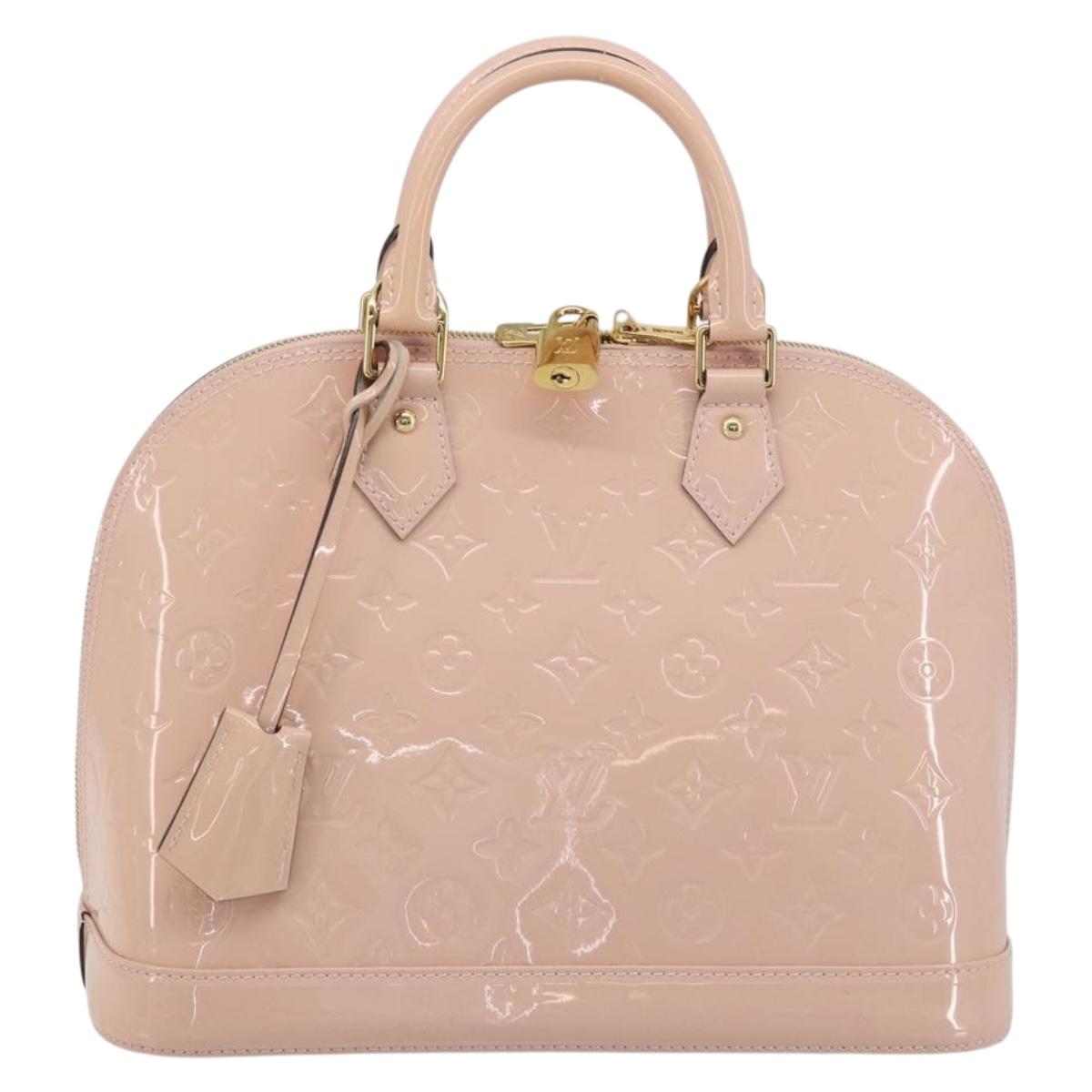 LOUIS VUITTON Monogram Vernis Alma PM Bag Rose Valerine M50412 LV Auth 191048SAV
