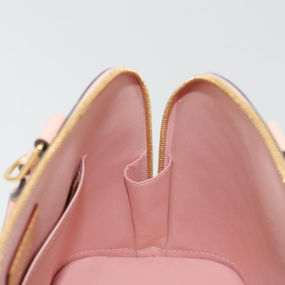 LOUIS VUITTON Monogram Vernis Alma PM Bag Rose Valerine M50412 LV Auth 191048SAV