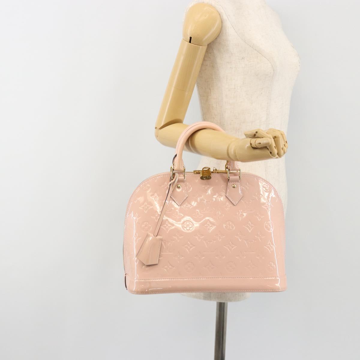 LOUIS VUITTON Monogram Vernis Alma PM Bag Rose Valerine M50412 LV Auth 191048SAV