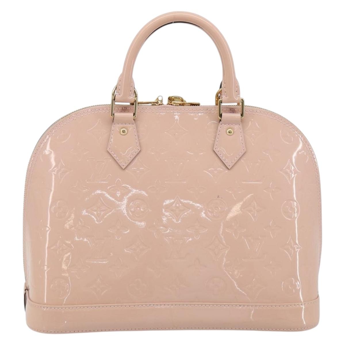 LOUIS VUITTON Monogram Vernis Alma PM Bag Rose Valerine M50412 LV Auth 191048SAV