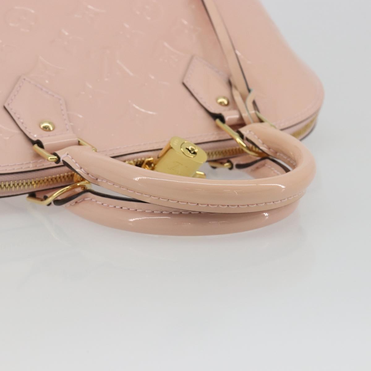 LOUIS VUITTON Monogram Vernis Alma PM Bag Rose Valerine M50412 LV Auth 191048SAV