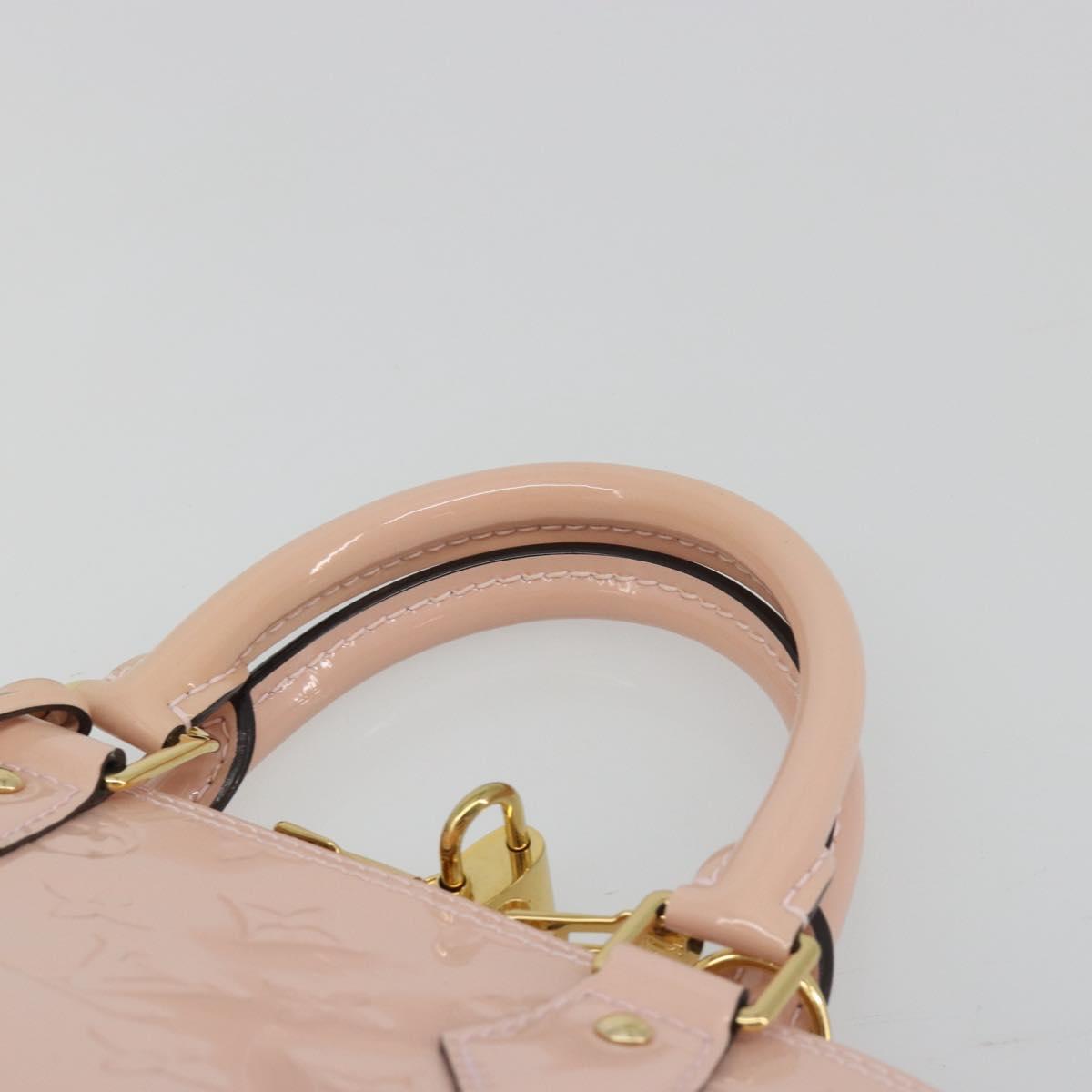 LOUIS VUITTON Monogram Vernis Alma PM Bag Rose Valerine M50412 LV Auth 191048SAV