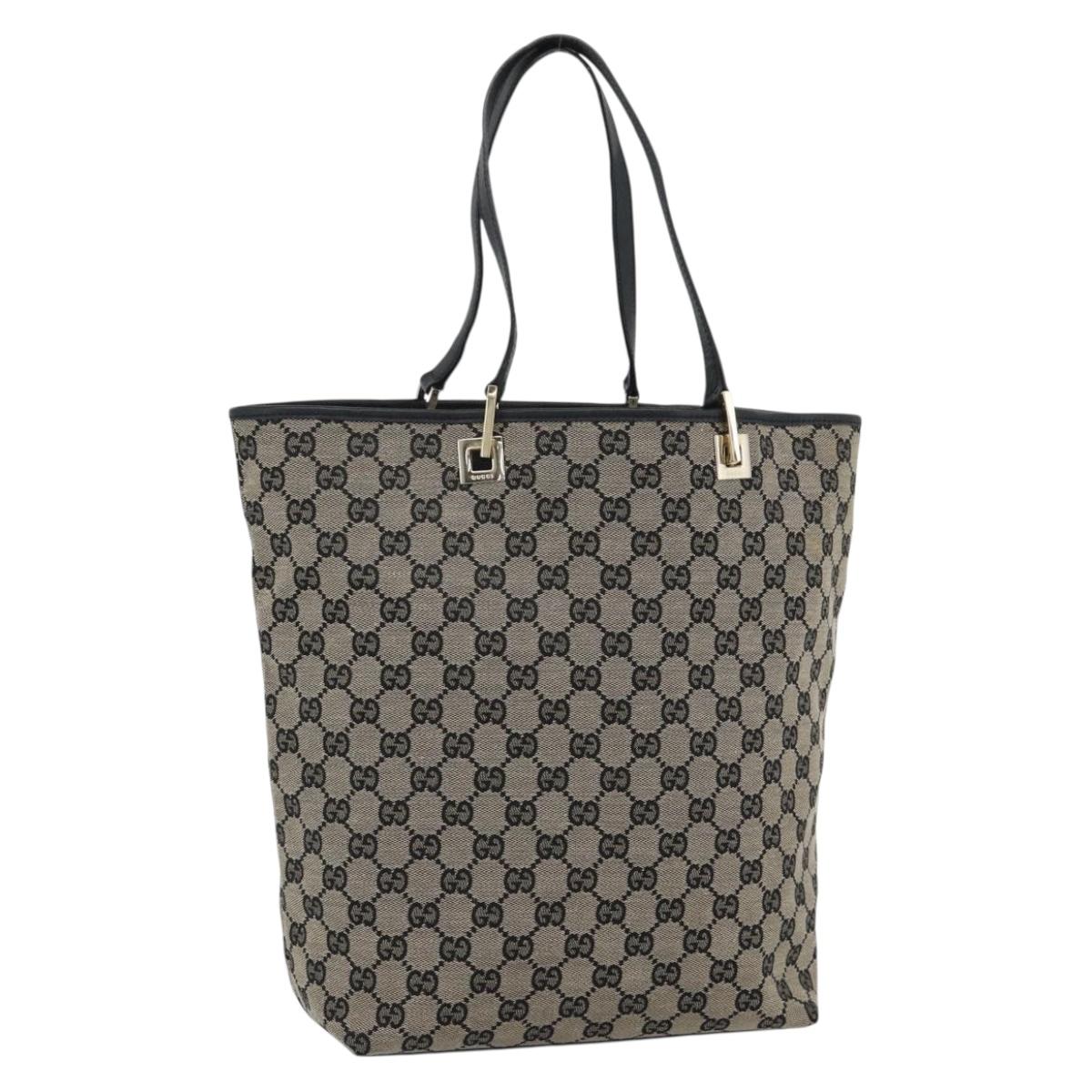 GUCCI GG Canvas Tote Bag Beige Gold 002 1098 Auth 191053A