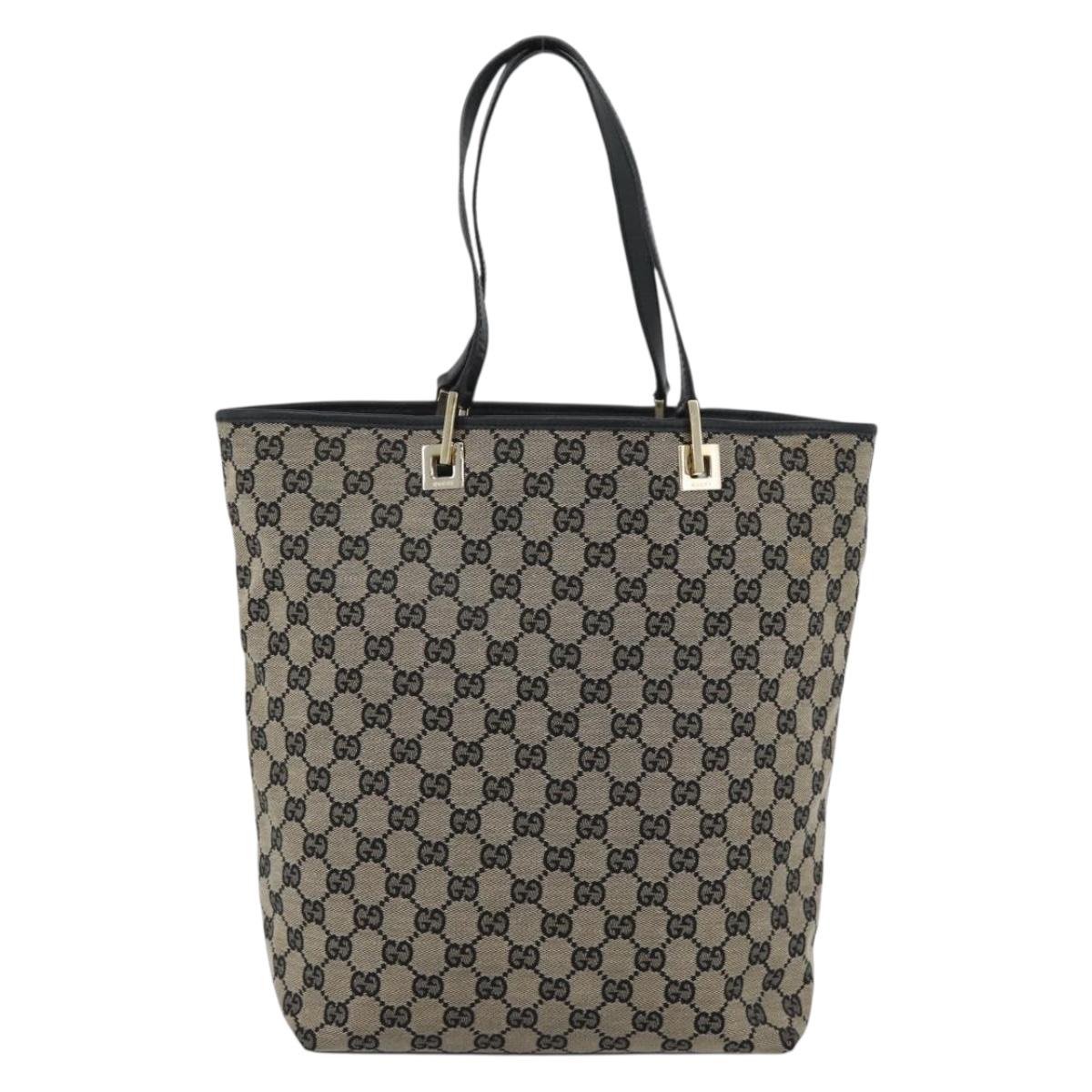 GUCCI GG Canvas Tote Bag Beige Gold 002 1098 Auth 191053A