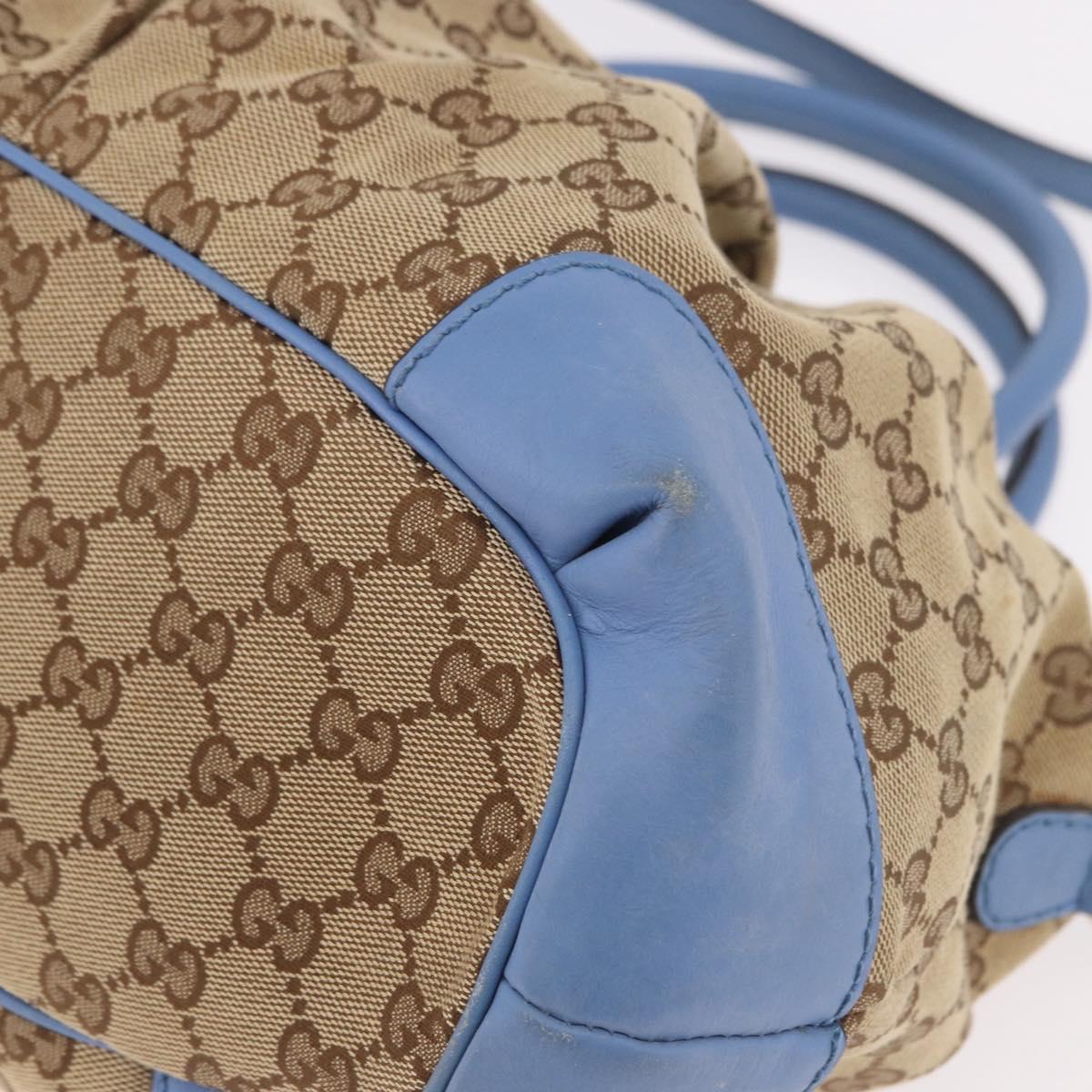 GUCCI GG Canvas Sukey Hand Bag 2way Beige Gold 247902 Auth 191057
