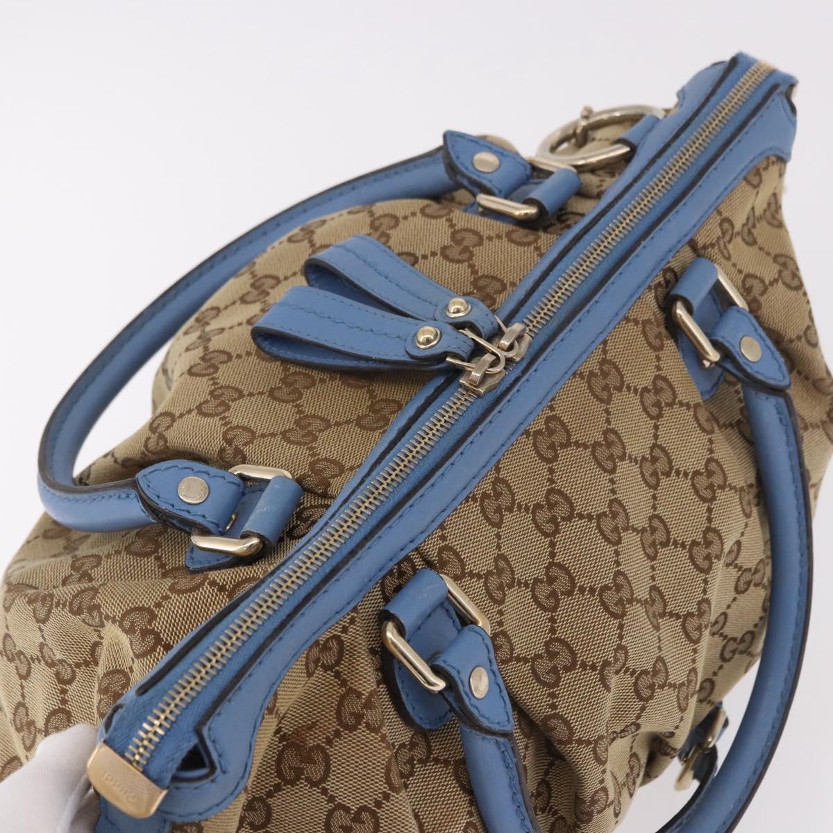 GUCCI GG Canvas Sukey Hand Bag 2way Beige Gold 247902 Auth 191057