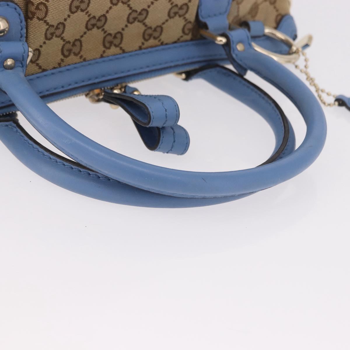 GUCCI GG Canvas Sukey Hand Bag 2way Beige Gold 247902 Auth 191057