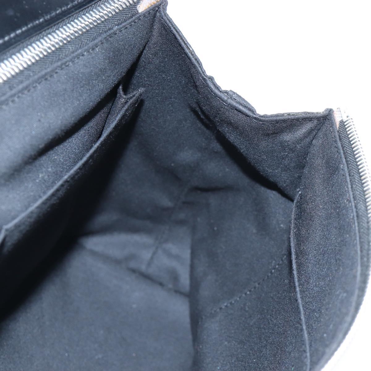 HERMES Yo Bag Bag Canvas Buffalo Skipper With Pouch Black Silver Auth 191068SAM