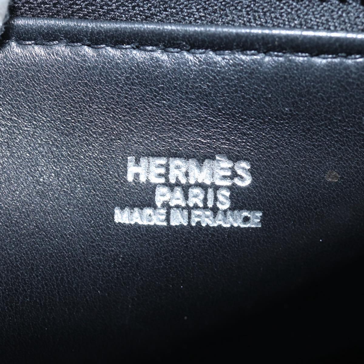 HERMES Yo Bag Bag Canvas Buffalo Skipper With Pouch Black Silver Auth 191068SAM